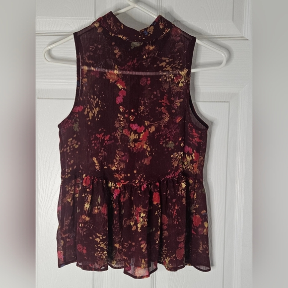 Nearly Sheer Sleeveless Blouse - Picture 2 of 5